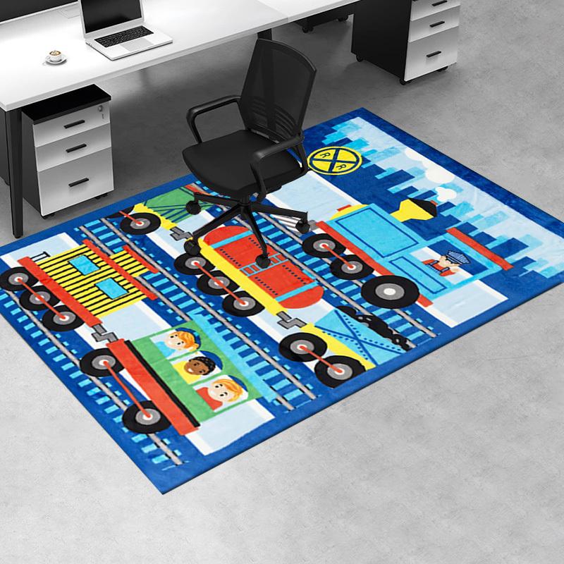 Office Carpet Train Adventure: A Fun and Vibrant Rug for Your Home Office, Perfect As a Sofa Carpet
