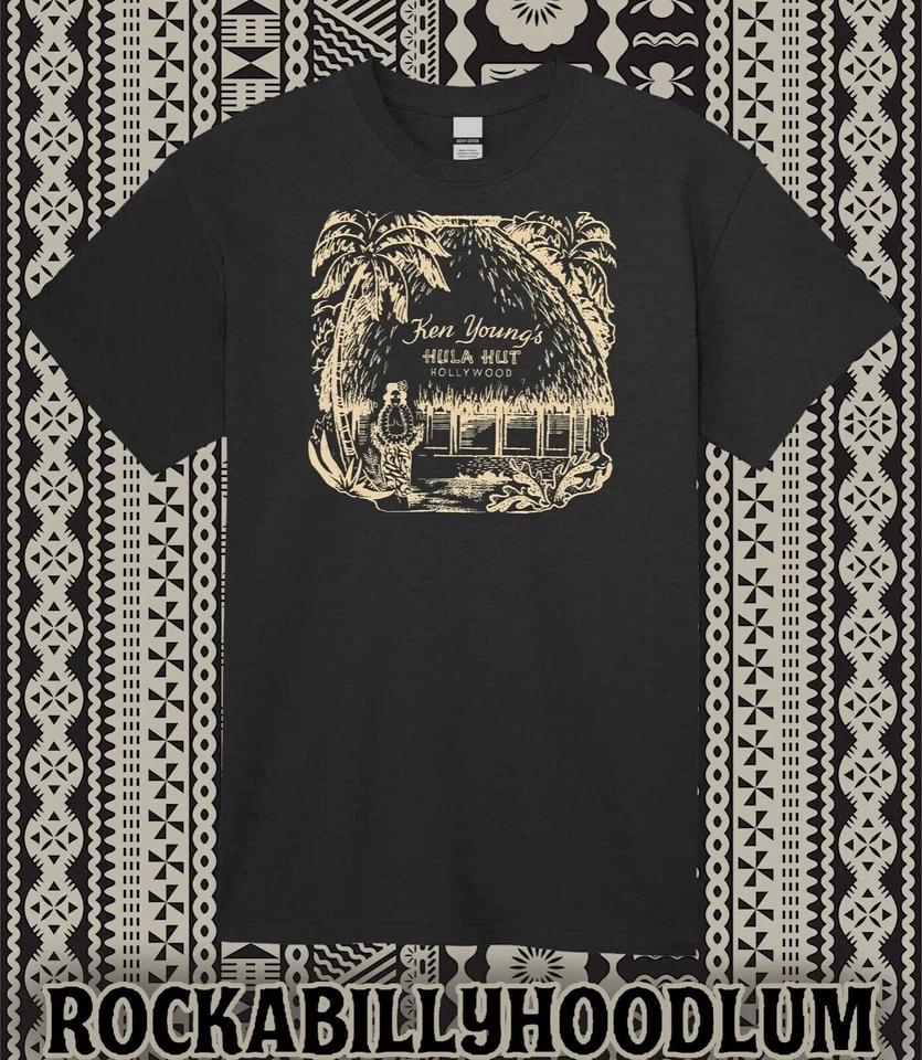 

Retro Tee T Shirt Tiki Bar Restaurant Ken Youngs Hula Hut Hollywood CA 3XL
