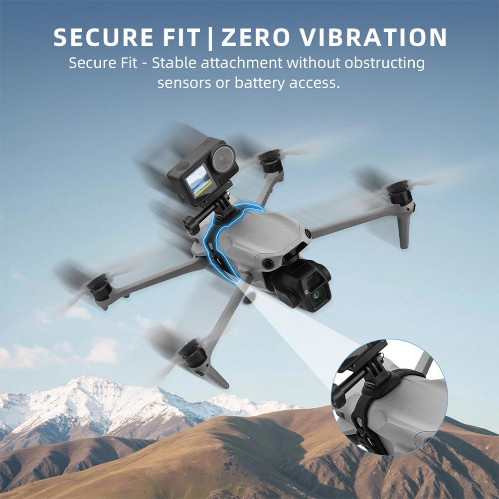 Top Extension Camera Bracket 1/4 Thread Camera Fill Light Top Bracket Camera Top Mount Holder for DJI Air 2/3S Mavic 2/3Pro