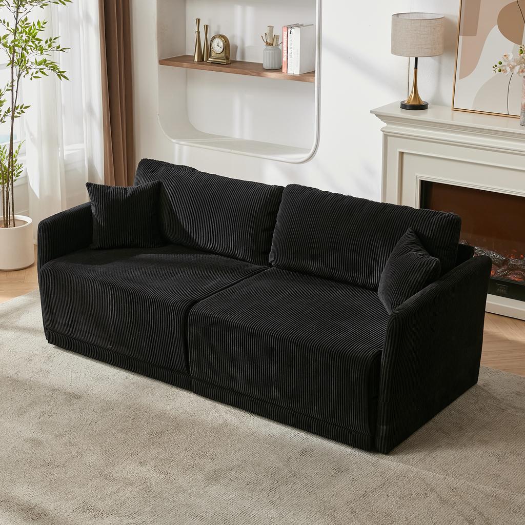 Modern Minimalist Sofa with Multifunctional Conversion - Sofa Bed for Living Room, Offices and Studios, Foldable Double Sofa Bed for Small Apartments