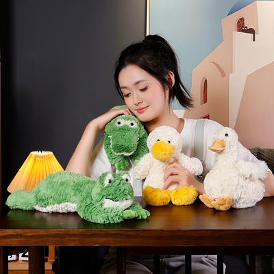 Cartoon Animal Stuffed Appease Plush Doll Cute Duck Crocodile Frog Plushie Toy Baby Accompany Pillow Cute Gift for Baby Toddlers