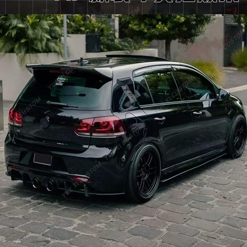 For VW Golf Golf 6 GTI Mk6 GTI GTD R20 Car Rear Trunk Boot Lip Spoiler Robot Style Rear Roof Spoiler Extension Body Kit Tuning