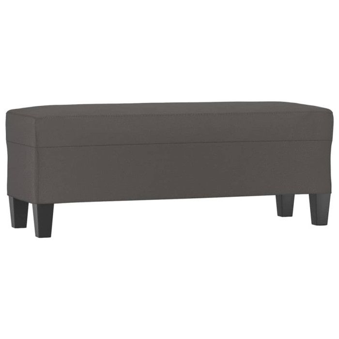349462 vidaXL Banc Gris 100x35x41 cm Similicuir
