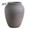 Weather Resistant Flower Container Retro Round Ceramic Vase, Small Hydroponic Planter, Rustic Indoor Outdoor Decorative Planter Table Centerpiece Vase