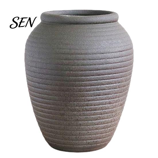 Weather Resistant Flower Container Retro Round Ceramic Vase, Small Hydroponic Planter, Rustic Indoor Outdoor Decorative Planter Table Centerpiece Vase