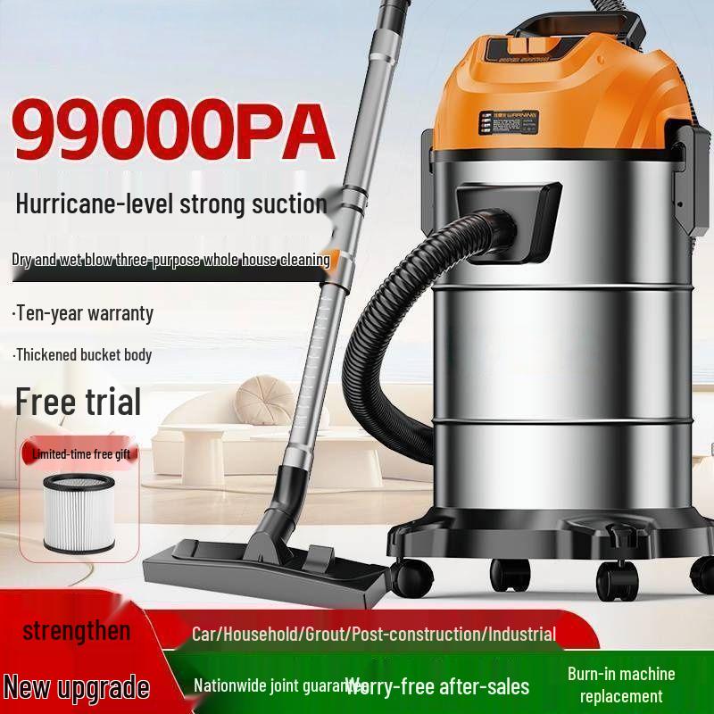 High Suction Power Vacuum Cleaner: Home & Industrial Use, Integrated Sweep & Mop, Dry/Wet Functionality