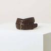 Daks Brown Crocodile Tail Premium Leather Bronze Buckle Belt Dbbe6e395w3