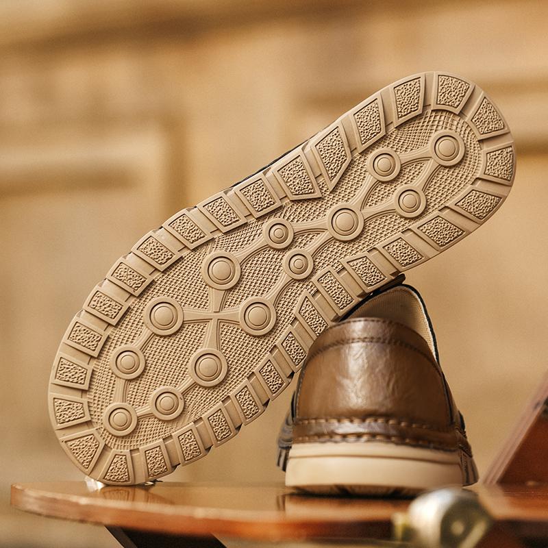 Outdoor Comfortable Ankle Sports and Casual Leather Shoes Autumn Fashion Brand Breathable Handmade Stitching Casual Men's Shoes