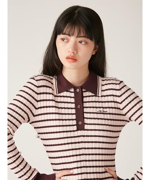 Lily Brown Polo Knit Mini Dress Women's (LWNO251132, Pink)