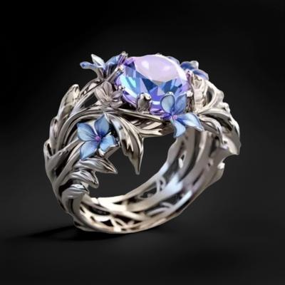 1pc Flower Wrapped Vintage Ring, Simple And Personalized Ring For Women, Fashionable And Versatile Bracelet