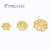5mm 6mm 8mm Bead Caps For Jewelry Making 18K Gold Plated Brass Flower Bead Caps For DIY Bracelets Accessories Findings