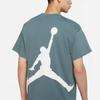 Jordan T Shirts Men's Green Crew Neck Moderate Straight Fit (Unisex) T-Shirts DQ4960 387