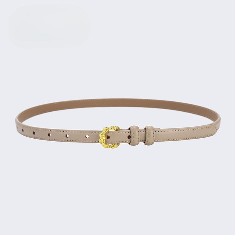Small Belt Women's Jeans New Belt Women's Belt Summer Versatile Fine Retro Pin Buckle Belt Narrow Decoration