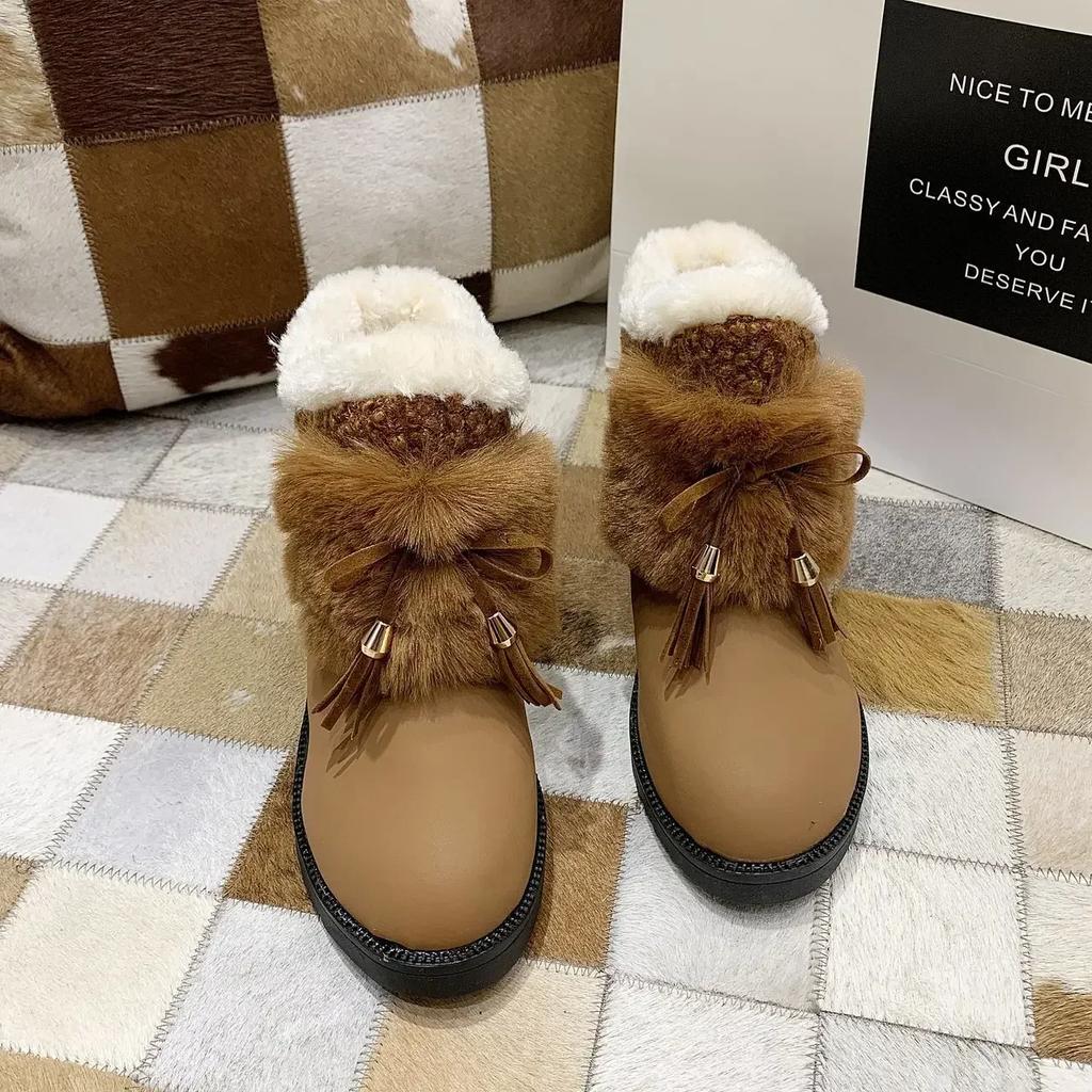 Fashion Elegant With Low Heels Plus Warm Womens Ankle Snow Boots Sale Demi-season New In Gyaru Spring Autumn Y2k Booties Shoes for Women