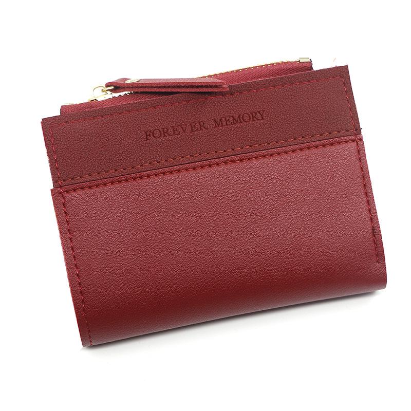Women's Frosted Spliced Short Wallet & Coin Purse - Simple Card Holder & Clutch