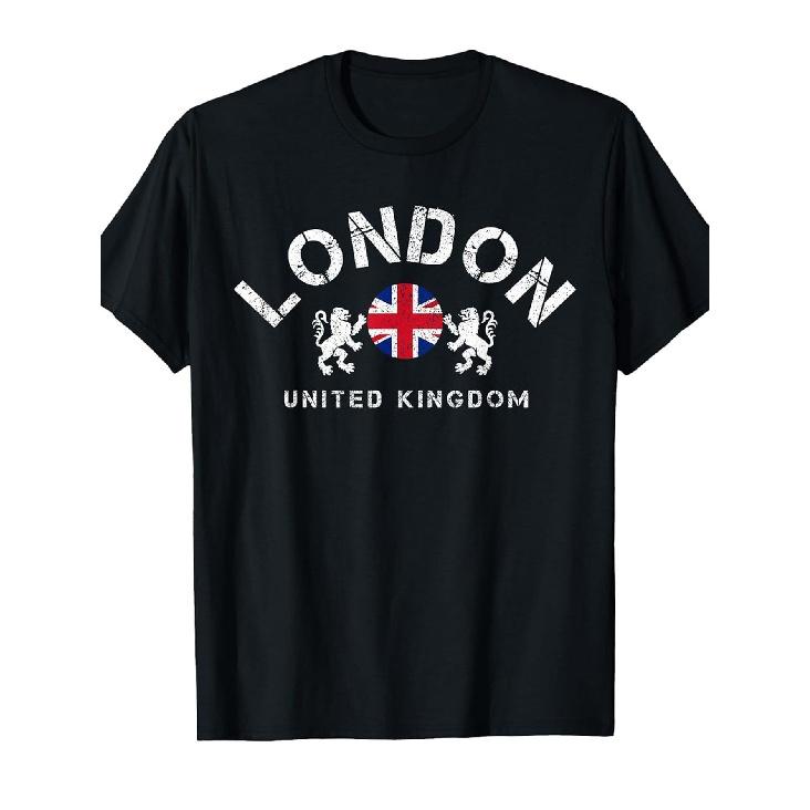 Souvenir T-Shirt Featuring The Union Jack from London,, Men Graphic T Shirt, Men Shirt, Graphic Tee Men, T Shirt For Men, Funny Tshirt, Men Clothe S чёрный