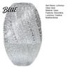 Artistic Desktop Decoration Luminous Waves Glass Flower Vase Decorative Modern Art Wide Mouth Vase Romantic Blue Light Home Decor Rustic Floral
