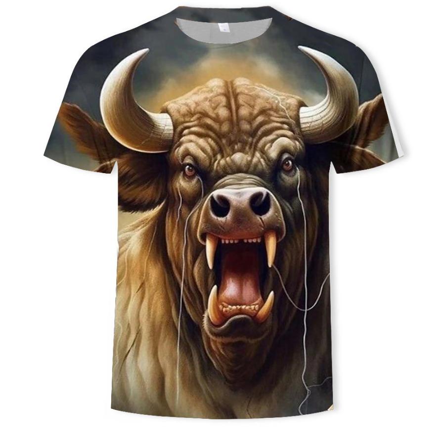 Streetwear 3D Animal T Shirt Man 3D Printing Tee Shirts Funny Hip Hop Men Round Neck Short Sleeve Casual Top