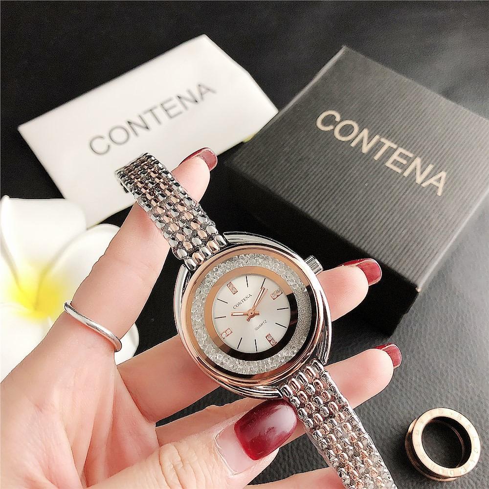 CONTENA Montre à diamant en cristal Montre de mode pour femme