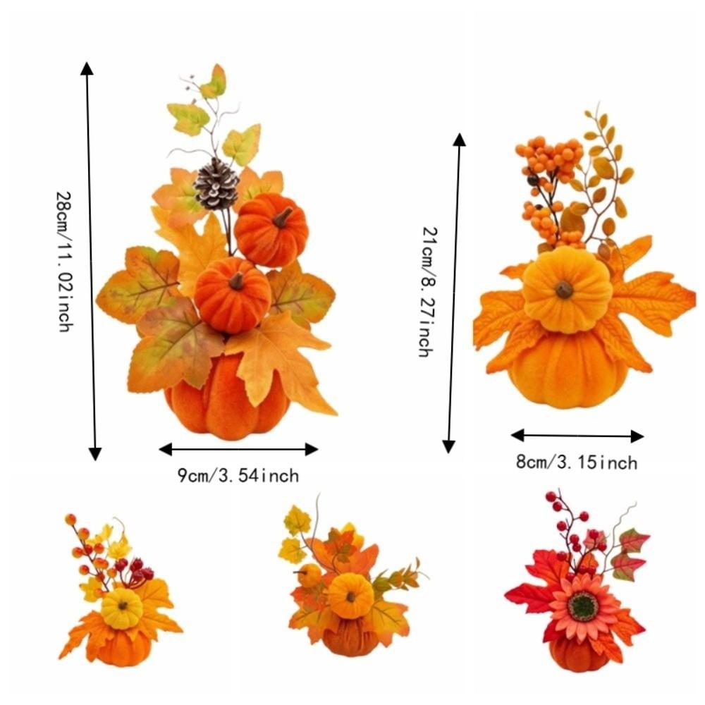 Bonsai Style Halloween Table Ornaments DIY Pumpkin Sunflower Figure Halloween