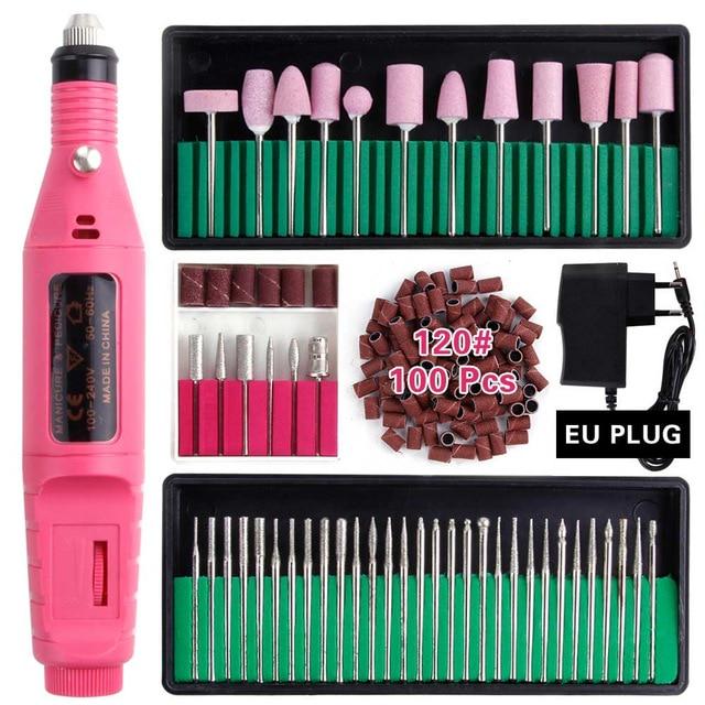 

Набір професійних манікюрних машинок Свердла для нігтів Керамічний фрезер Засіб для зняття гель-лаку Фриз EU Plug