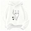 Cute Cat with Paw Hoodie Kids Cat Children's Sweatshirt Hoody for Boys Girls Autumn Winter Casual Hoodies Cartoon