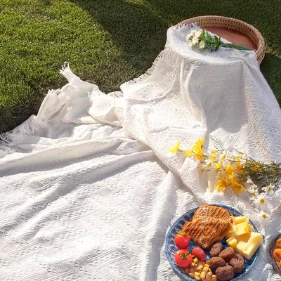 Picnic Picnic Picnic Compact Easy To Piano Cloth Sheet, Sheet, 1-4 Person, Mat, Nordic, Fringe, Lace, Stylish, Excursion, Outdoor, Lightweight, Thin,