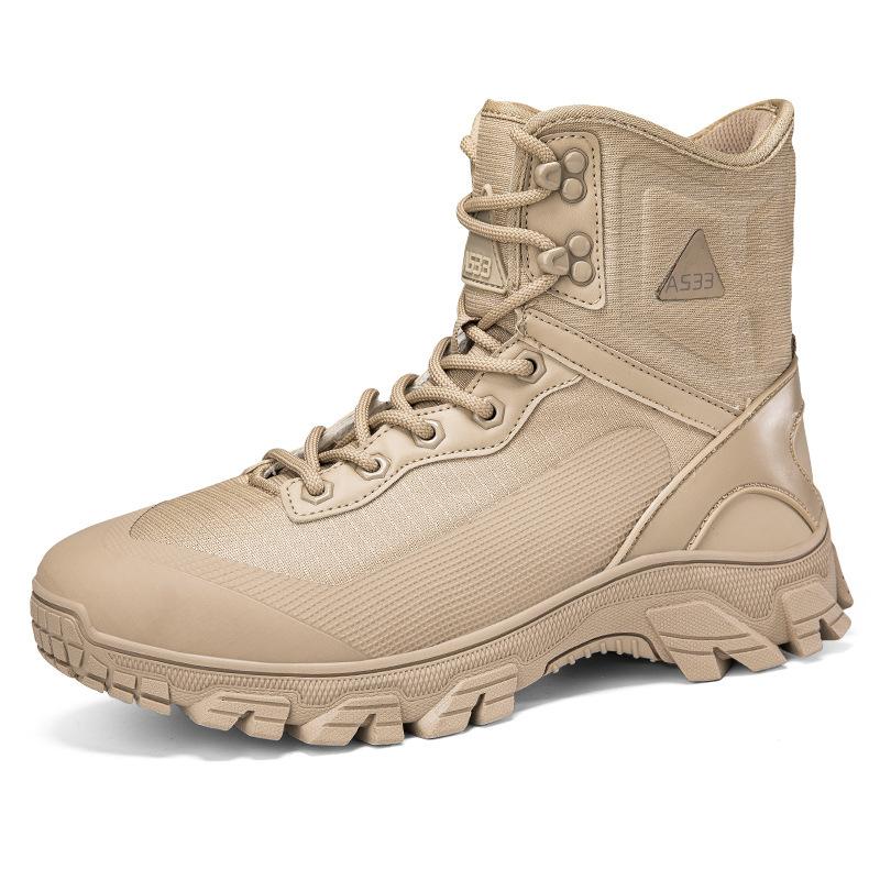 Large Size High-top Wolf Hiking Shoes Martin Boots Outdoor Field Training Battlefield Tactics Military Boots Men's Shoes