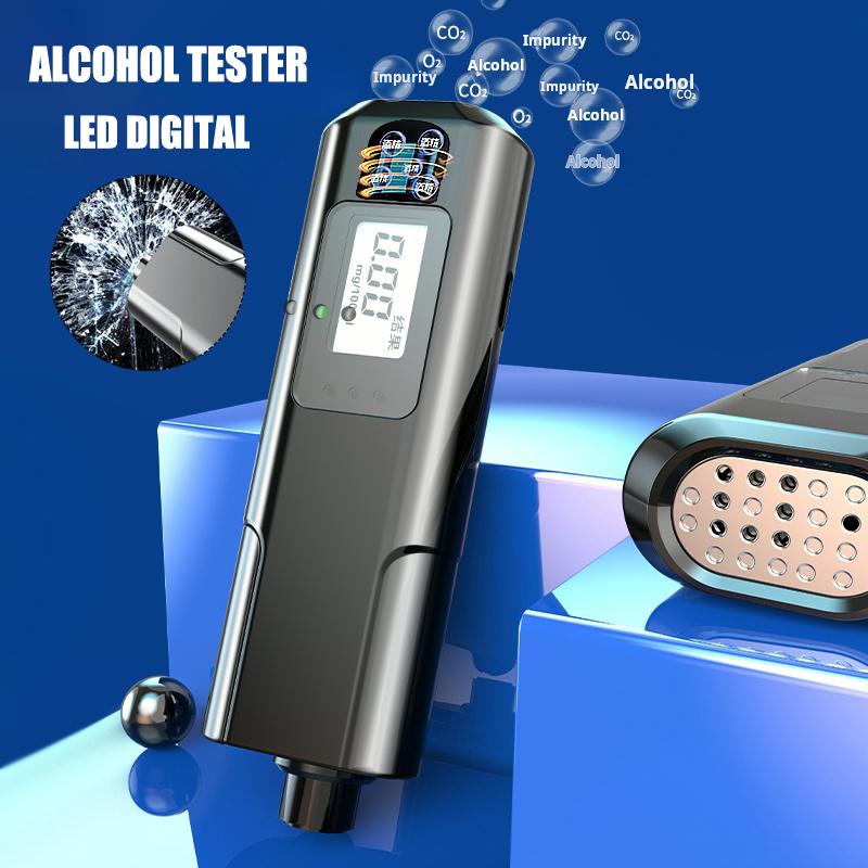 Portable Non-Contact Alcohol Tester Detector with LED Digital Display Alcoholmeter Alcohol Accuracy Breathalyzer Diagnostic Tool