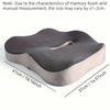 Memory Foam Seat Cushion - 3D Ergonomic Support| Light Green & Grey, Washable Polyester, Car/Office Essentials Home Decor
