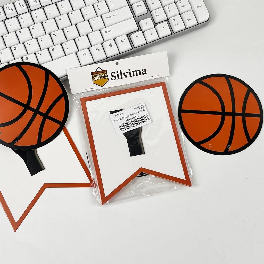 Basketball Birthday Banner | Basketball Theme Happy Bday Bunting Sign, Basketball Party Decoration