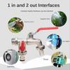 Universal Dual Nipple Faucet 1 Inlet 2 Outlet Dual Outlet Faucet  Outdoor Garden