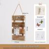 Handcrafted Wooden Wall-Mounted Hydroponic Glass Vase for Bedroom and Living Room Decor