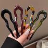 Elegant U-shaped Acrylic Hairpin - Women's High-end Chinese Bun Headwear