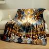 Ascended Jesus Angels Holy City  Printed Blanket for Living Room Bed Couch lunch break Soft Cozy Blanket for Friend's festival Gift