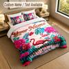 Floral Garden Theme Personalized 3Pcs Bedding Set Custom Text & Name 1 Sheet 2 Pillowcases Household Bedding 1pc