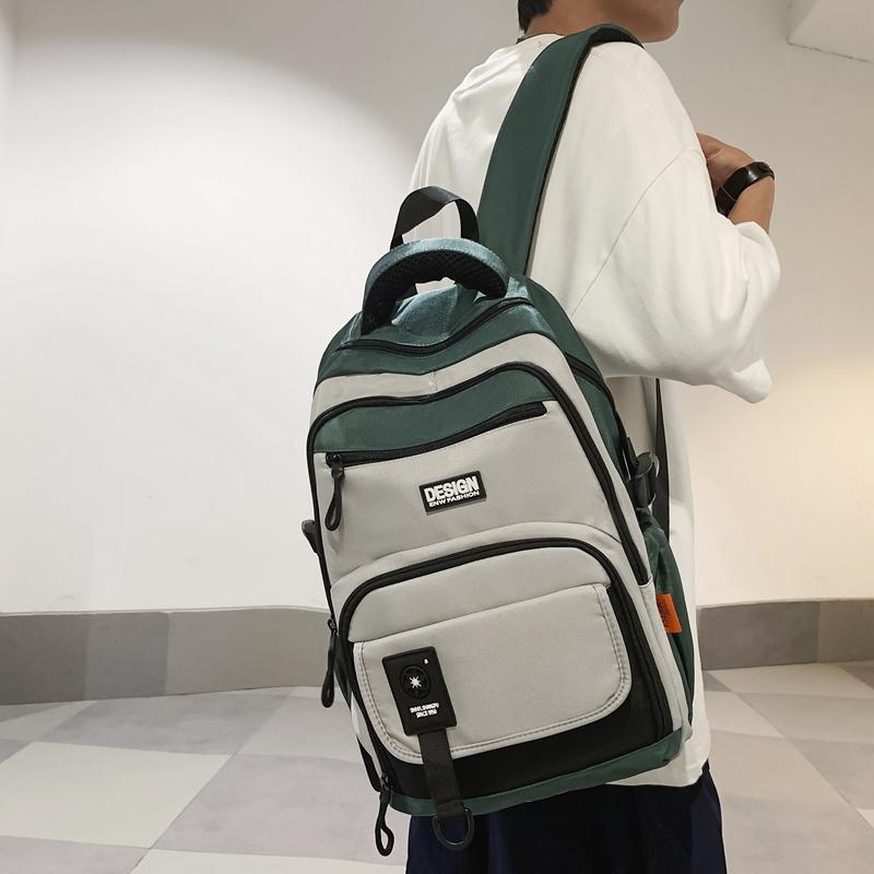 Backpack Female Letter Student Schoolbag Couple Travel Backpack