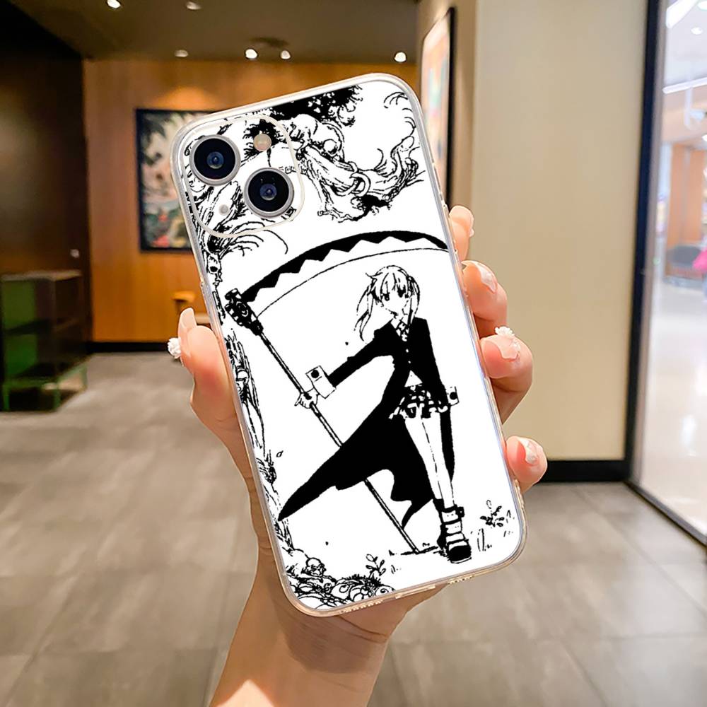 Anime-S-Soul -E-Eater Phone Case For iPhone17,16,15,14,13,12,Pro Max,16/15/14 Plus XS Soft Silicone Transparent Cover