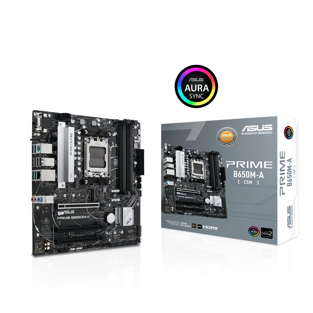 Asus AMD Socket AM5 Compatible B650M Chipset Motherboard PRIME Authorized Distributor Product Micro-ATX B650M-A/CSM/Domestic