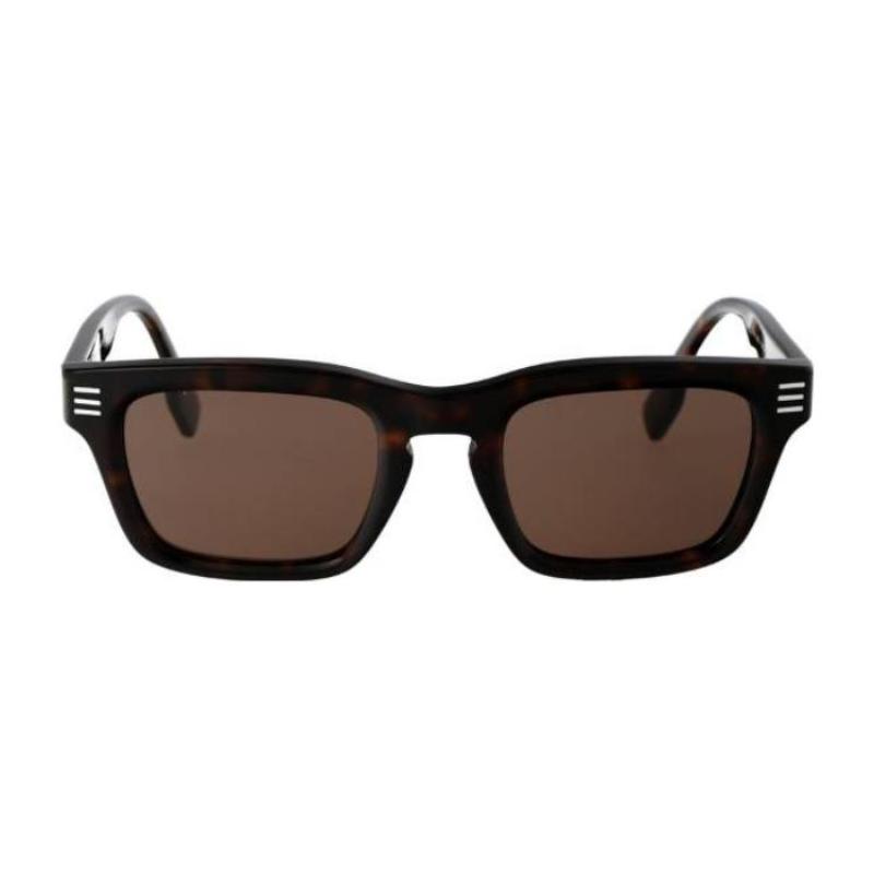 Burberry Temple Logo Acetate Irregular Sunglasses Men's Tortoiseshell