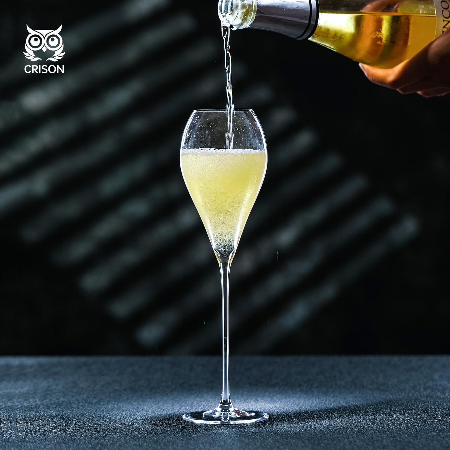 

CP8207 CRISON Crystal Champagne Glass/Cocktail white wine glass/Wedding party glass cup 250ML Dessert cup and beverage cup 250ml
