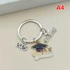 10Pcs 2025 Graduation Gown Cap Keychain Ring Student Women Jewelry Personalized Accessories  Pendant Memorial Gifts