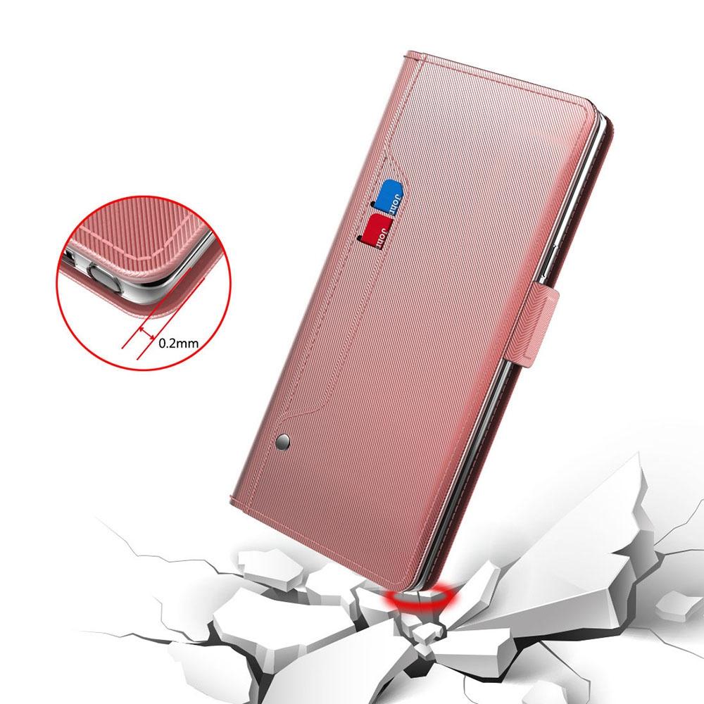 For Realme 12 4G/12+ 5G Phone Case Mirror Design Anti-Scratch Leather Flip Cover