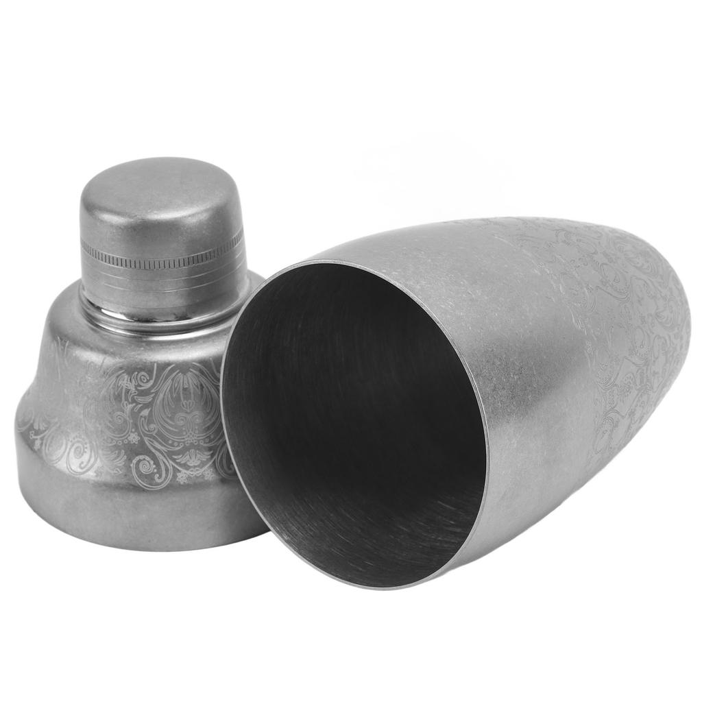 Cocktail Shaker 304 Stainless Steel Boston Shaker Mixer with Built In Strainer for Bar Home