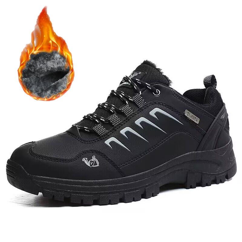 36-47 Winter Couple Plus Velvet Warm Outdoor Special Agent Hiking Shoes Hiking Shoes Sports Shoes Cotton Shoes Snow Boots
