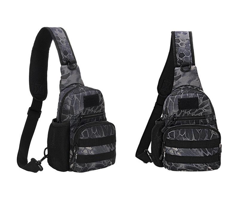 Men's Outdoor Multifunctional Crossbody Chest Bag with Water Bottle Holder - Ideal for Travel, Sports, and Mountaineering