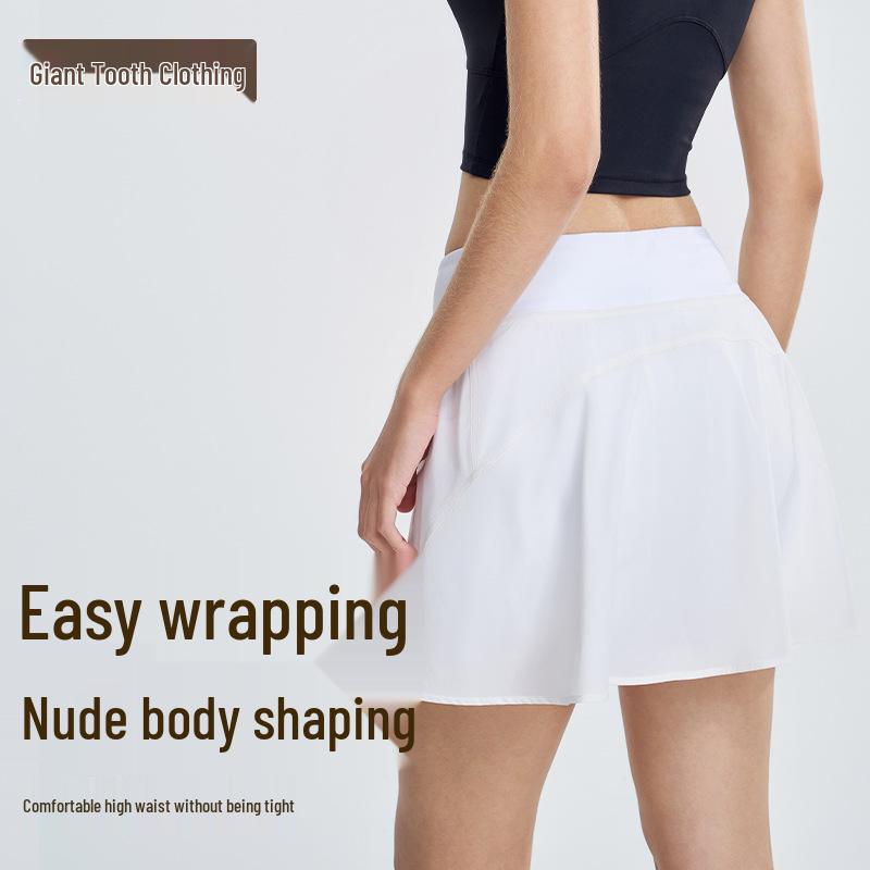 Women's Quick-Dry Lightweight Tennis Skirt with Elastic Shorts