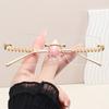New Frameless Premium Metal Rivet Leg Sunglasses Fashionable Vacation Driving Sunscreen Women's Sunglasses