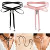 Elegant Ribbon Necklace Unique Heart Star Pendant Necklace Adjustable Bowknot Choker Adornment for Women Wedding Jewelry