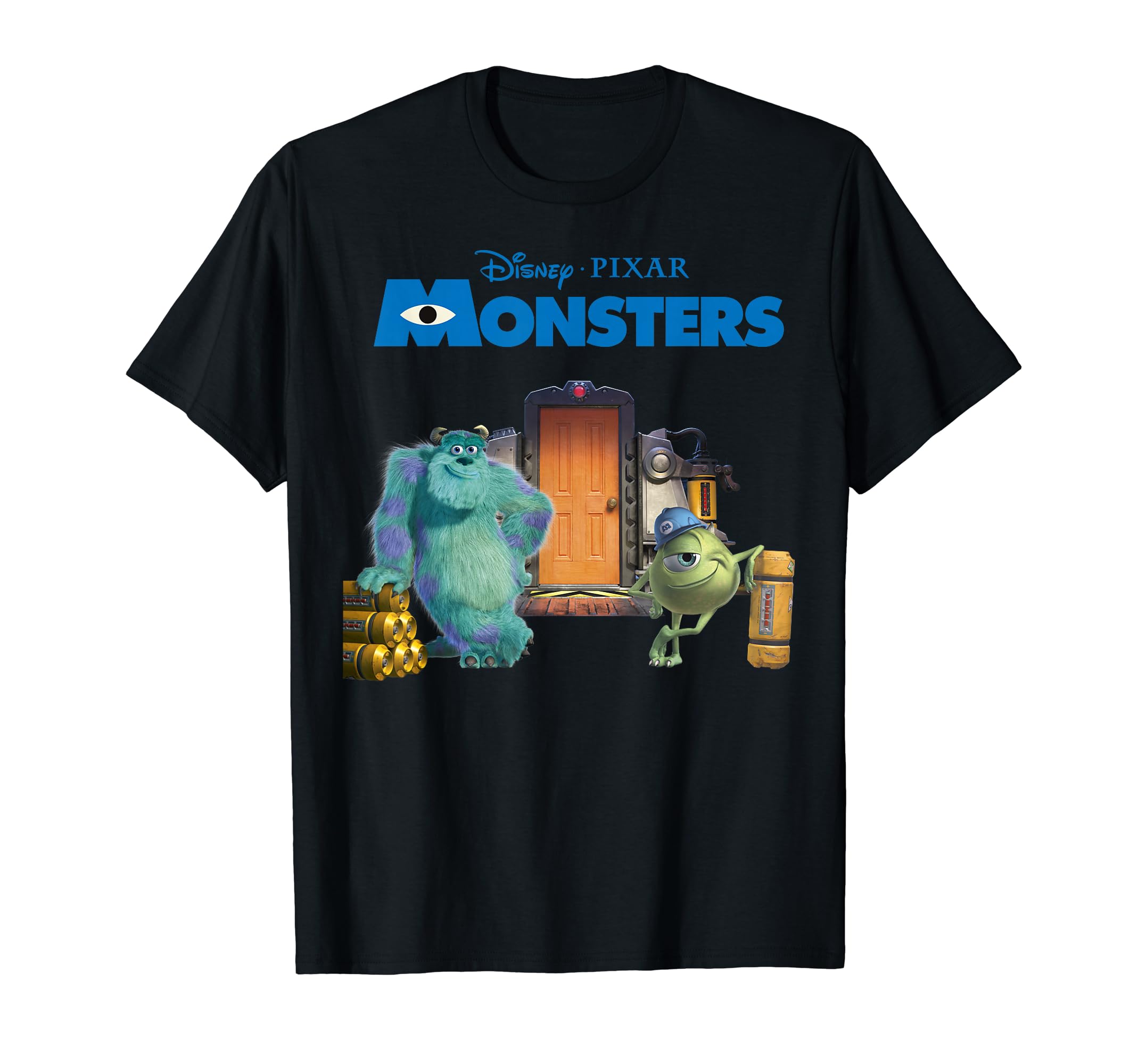 Disney Pixar Monsters, Inc. Sully & Mike Scarlet Door Logo T-Shirt